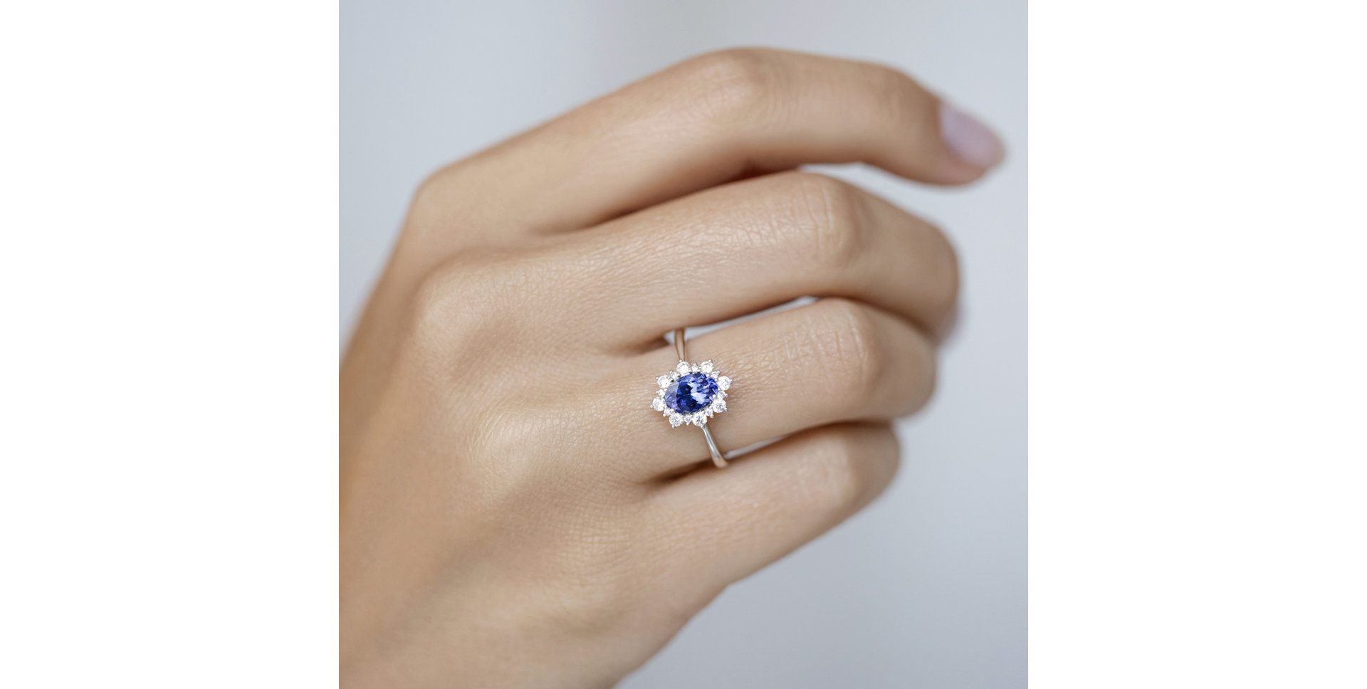 Prsten s tanzanitem a diamanty Trixie Princess