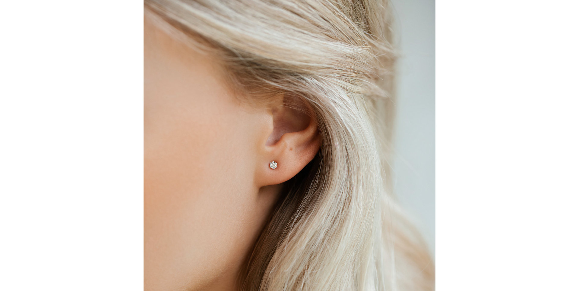 Náušnice s diamanty Shiny Flower