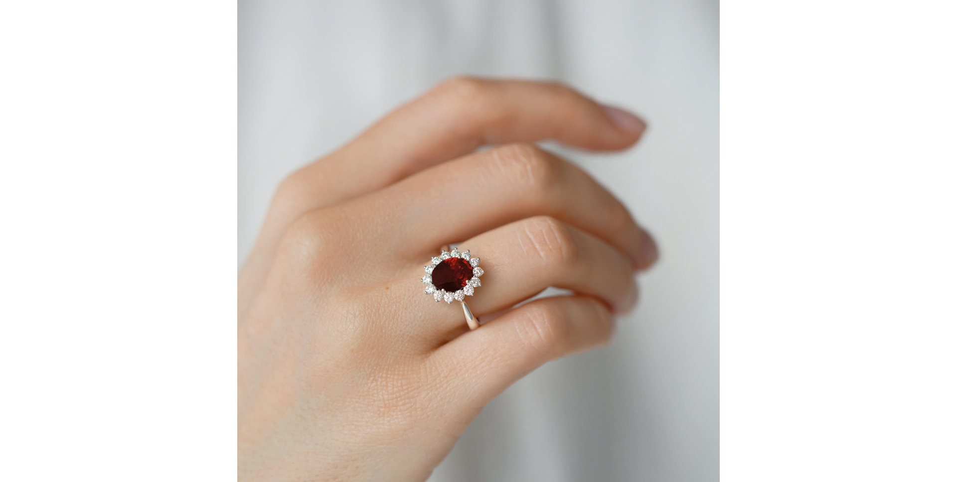 Prsten s rubínem a diamanty Princess Sparkle