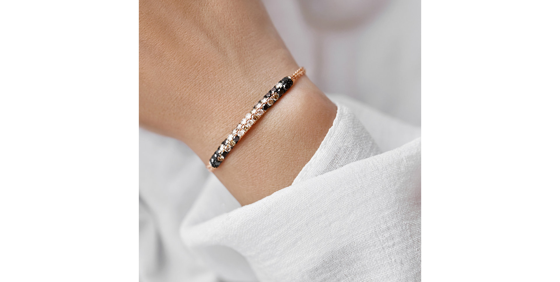 Náramek s barevnými diamanty Inferno Spark