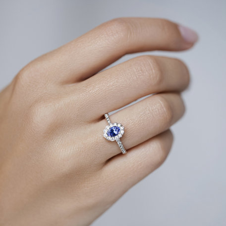 Prsten s tanzanitem a diamanty Princess Glamour