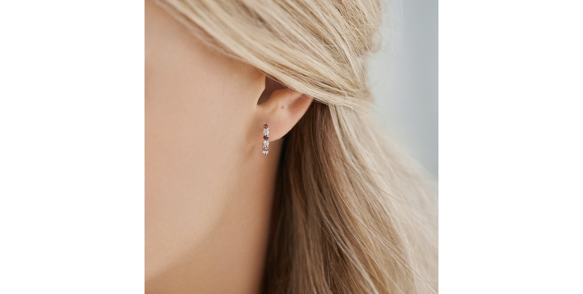 Náušnice s diamanty a safíry Gem Grace