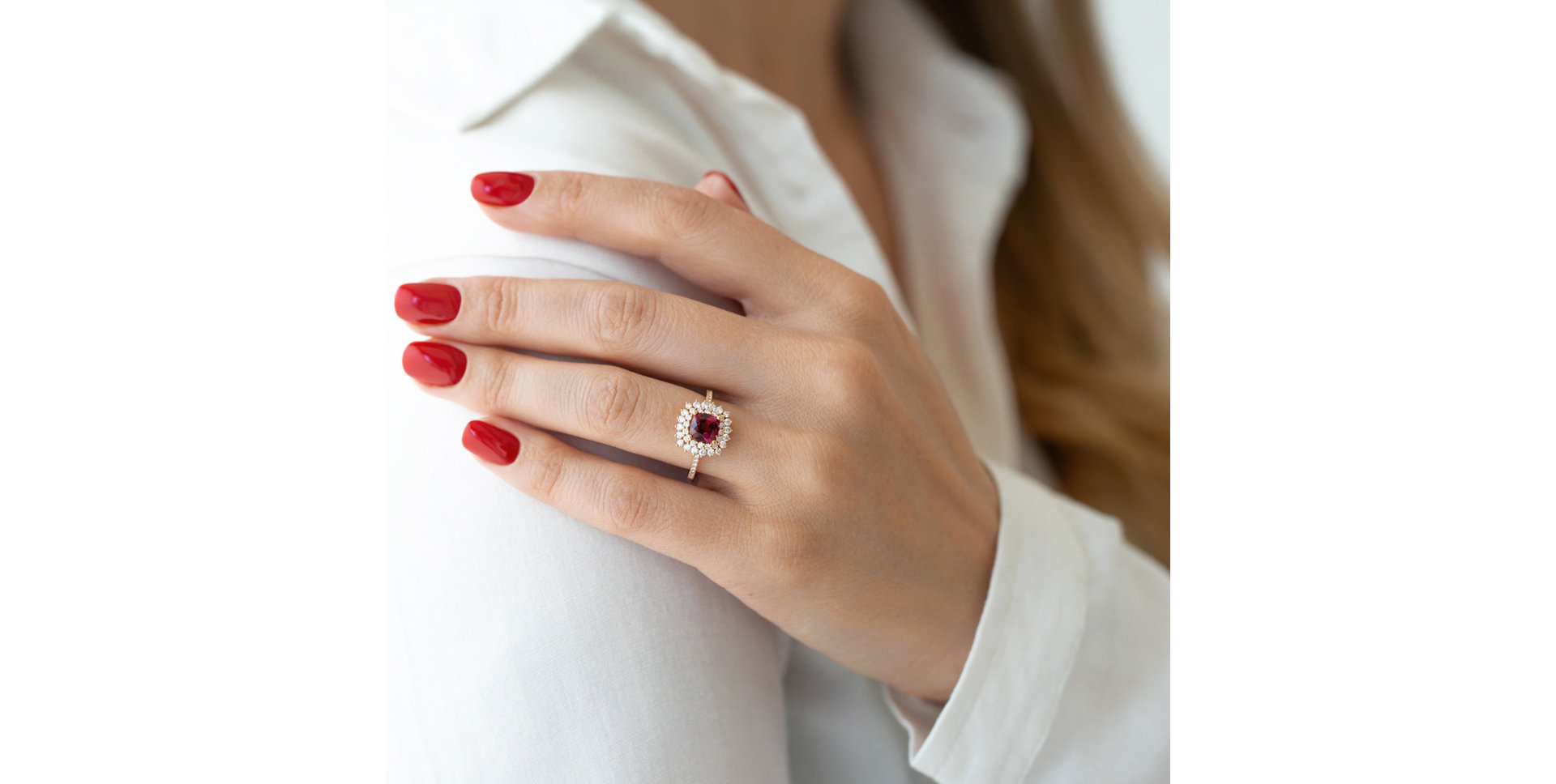 Prsten s tanzanitem a diamanty Elegant Passion