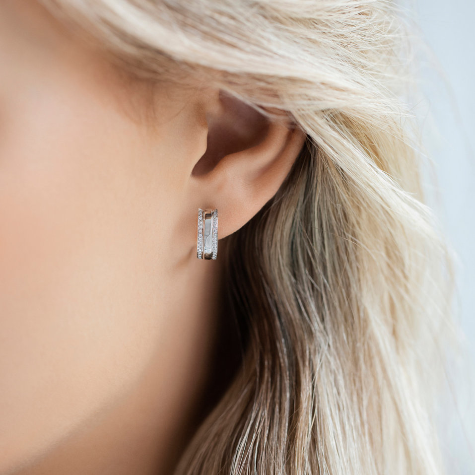 Náušnice s diamanty Eternity Sparkle