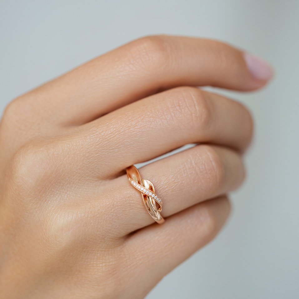 Prsten s diamanty Seductive Waves