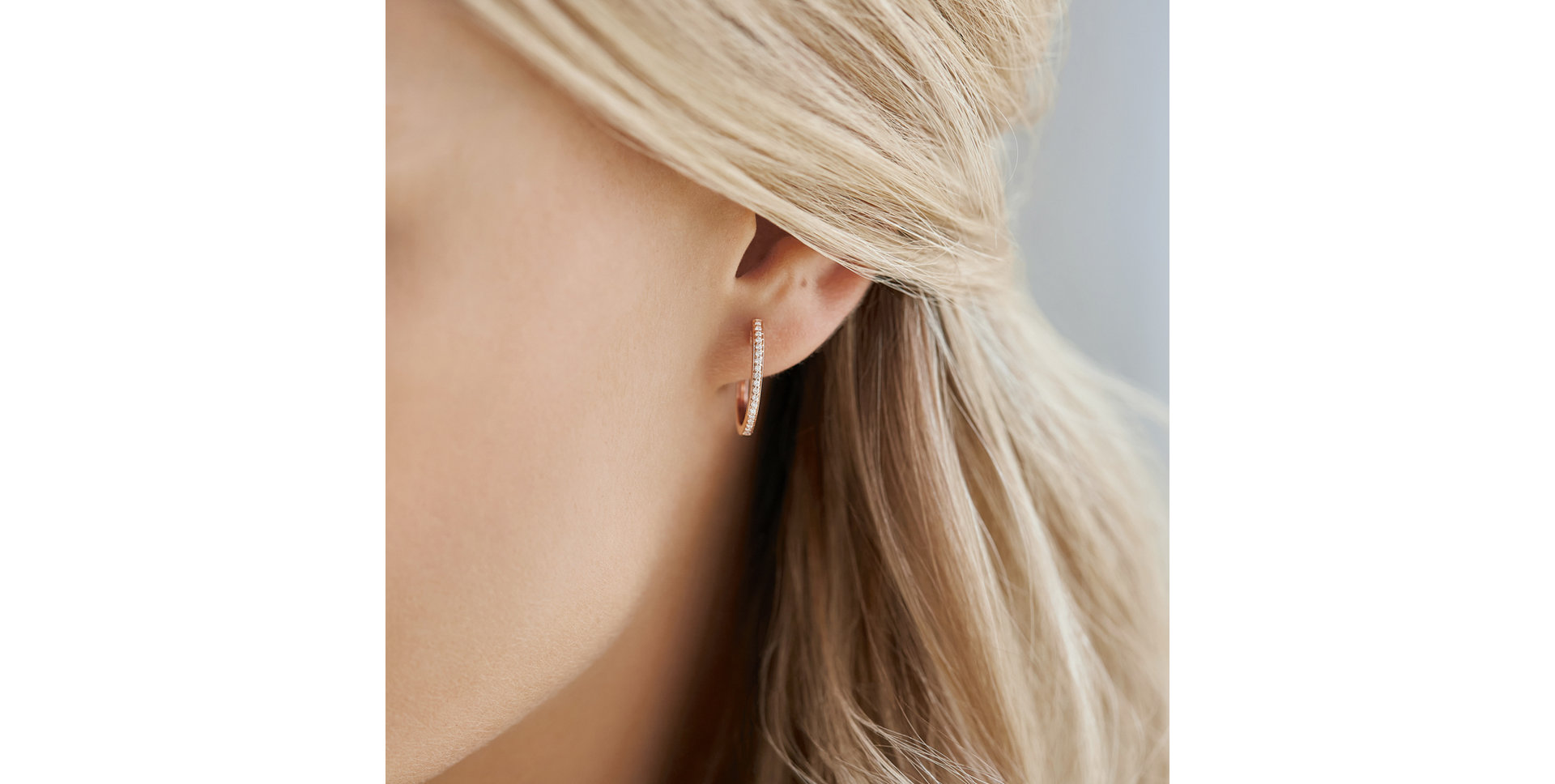 Náušnice s diamanty Shiny Loop