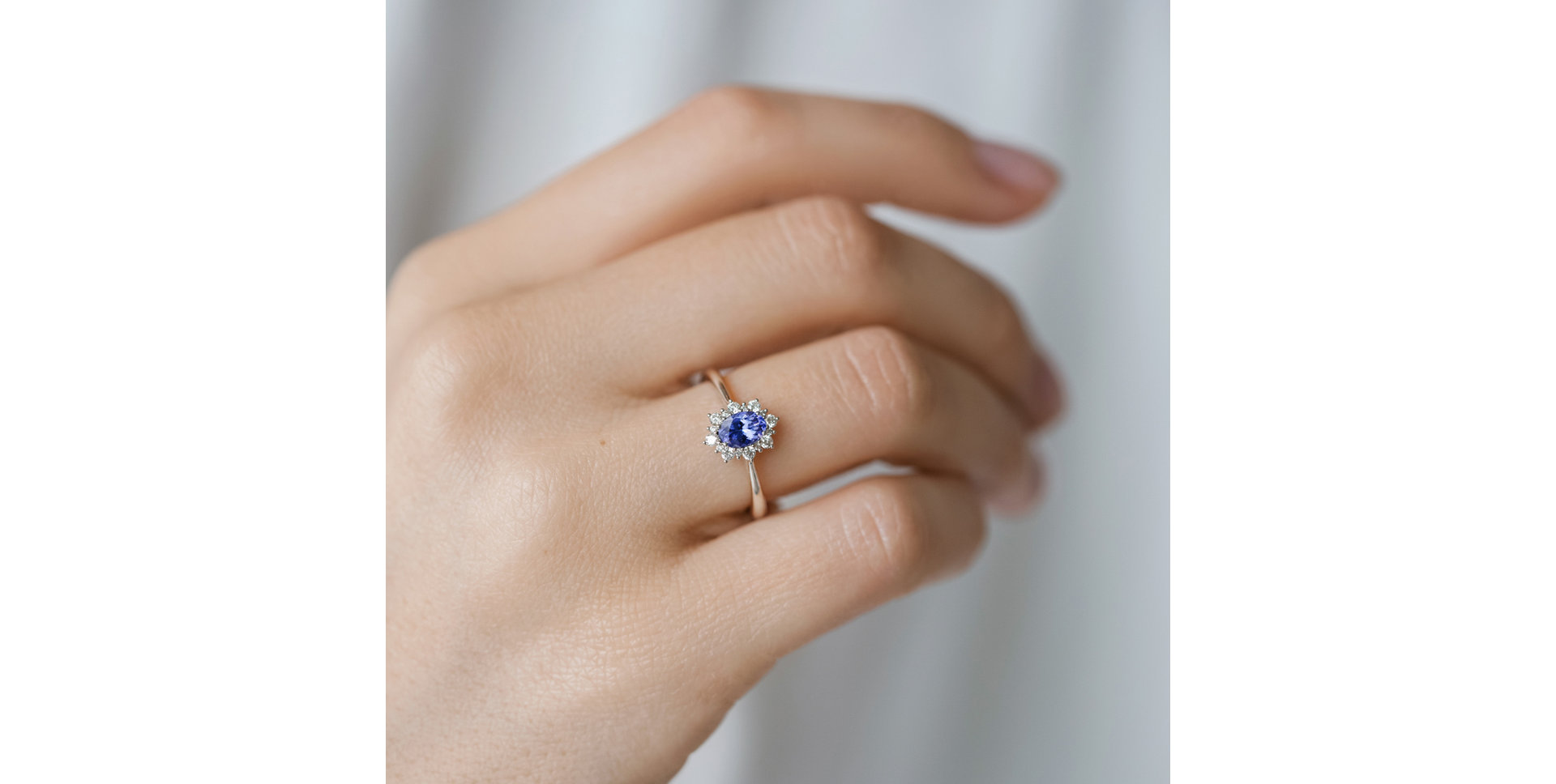 Prsten s tanzanitem a diamanty Trixie Princess
