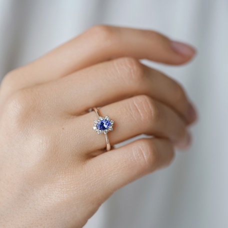 Prsten s tanzanitem a diamanty Trixie Princess