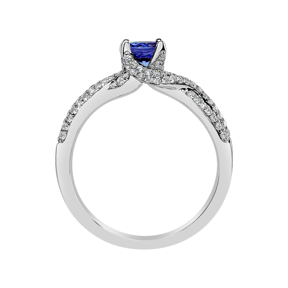 Prsten s tanzanitem a diamanty Galaxy Love
