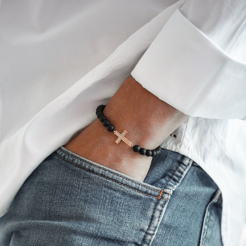 Náramek s diamanty a acháty Protective Talisman