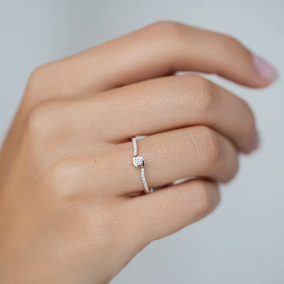 Prsten s diamanty Love Twist