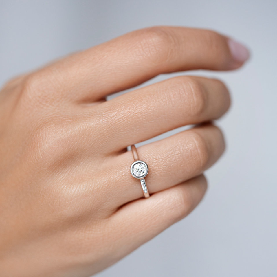 Prsten s diamantem Classy Dot