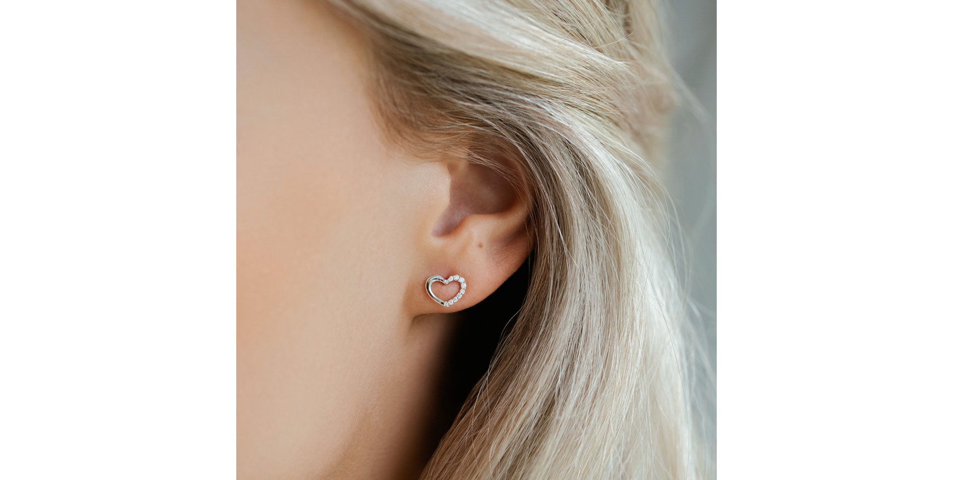 Náušnice s diamanty Shiny Hearts