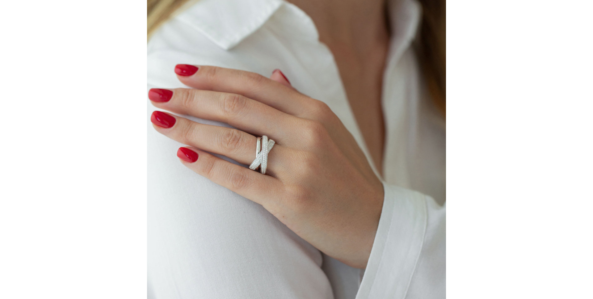 Prsten s diamanty Vesper Ribbon