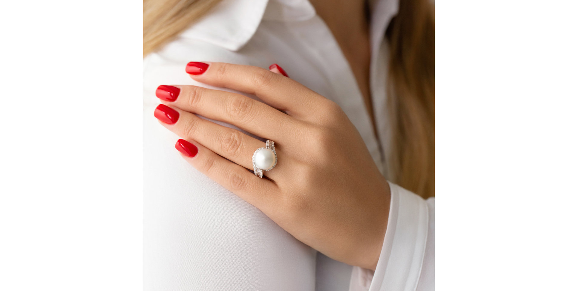 Prsten s perlou a diamanty Harmony Queen