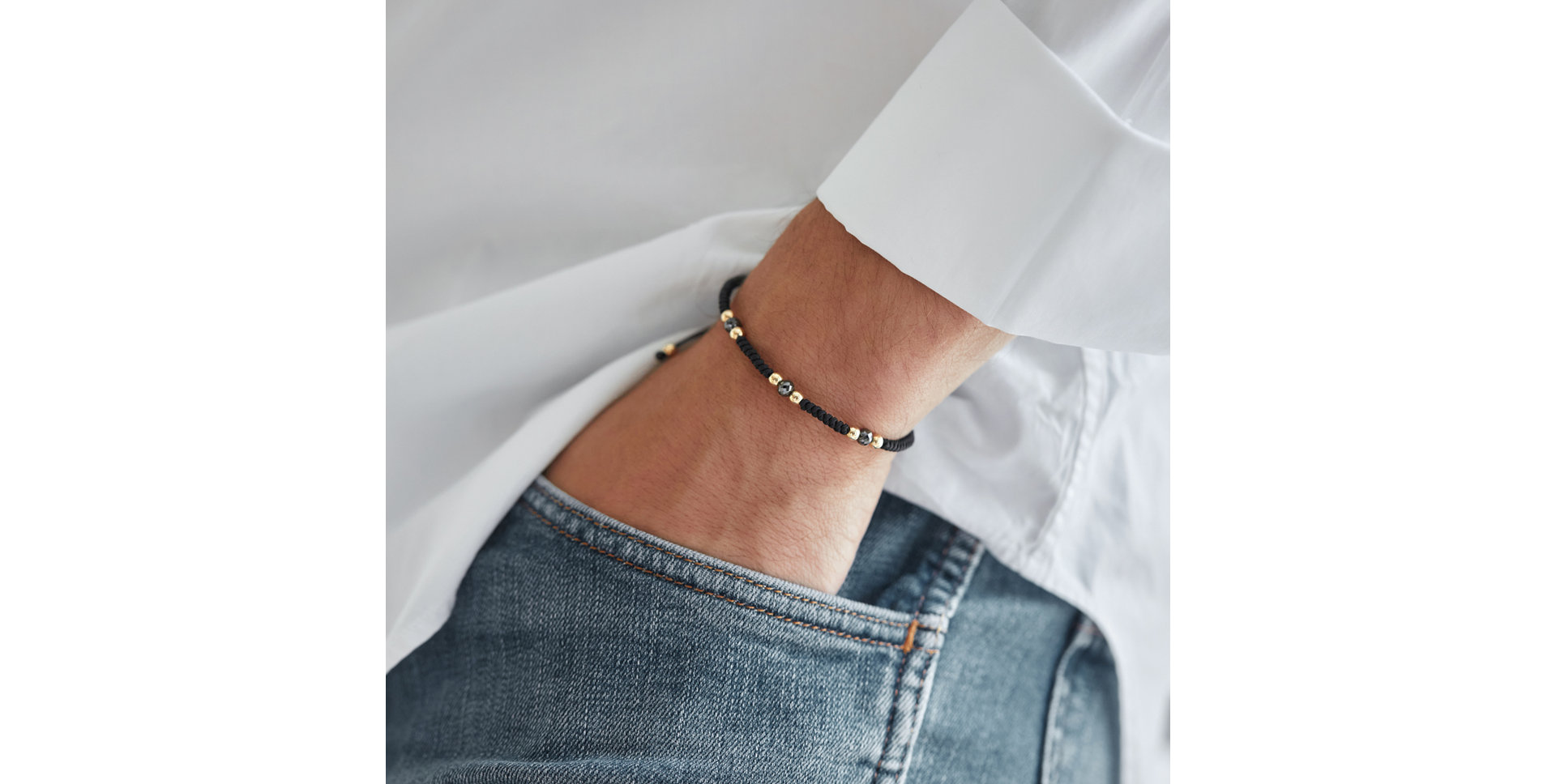 Náramek s černými diamanty Dark Spell