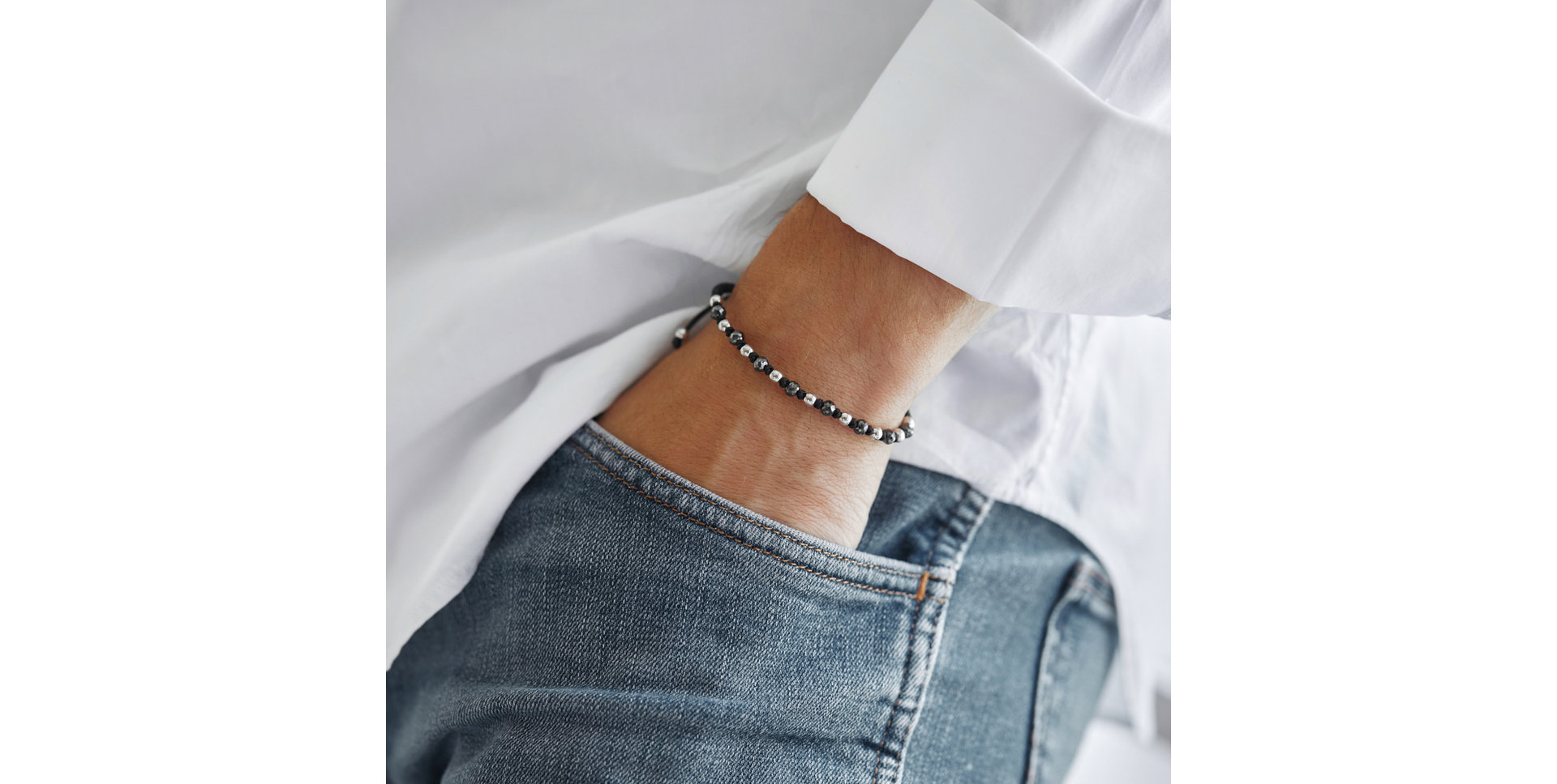 Náramek s černými diamanty Dark Magic