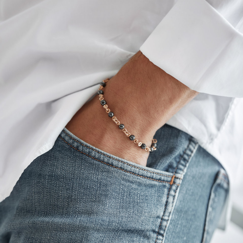 Náramek s hnědými a černými diamanty Aristide