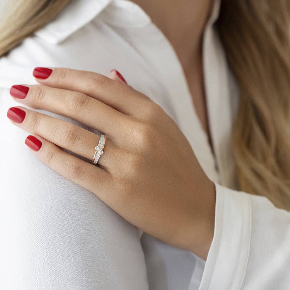 Prsten s diamanty Leila