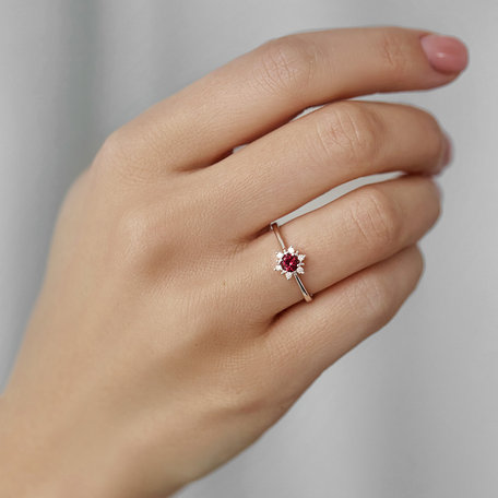 Prsten s bílými a hnědými diamanty Starlet