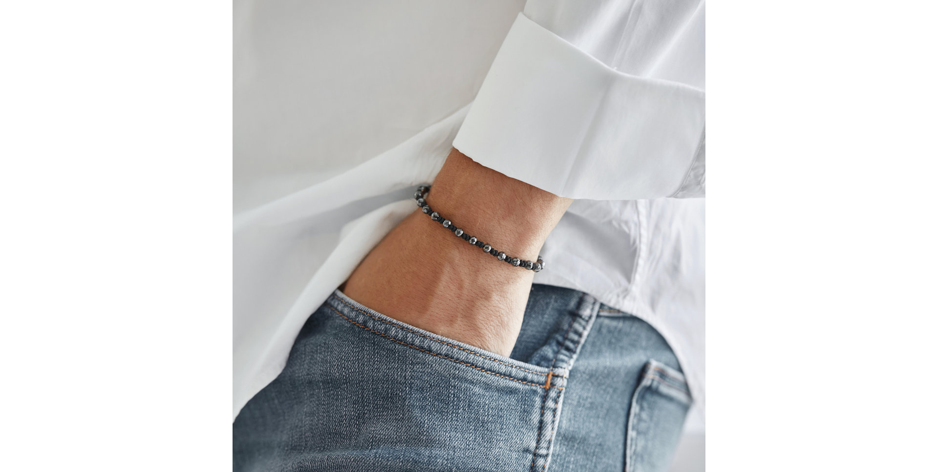 Náramek s černými diamanty Dark Night