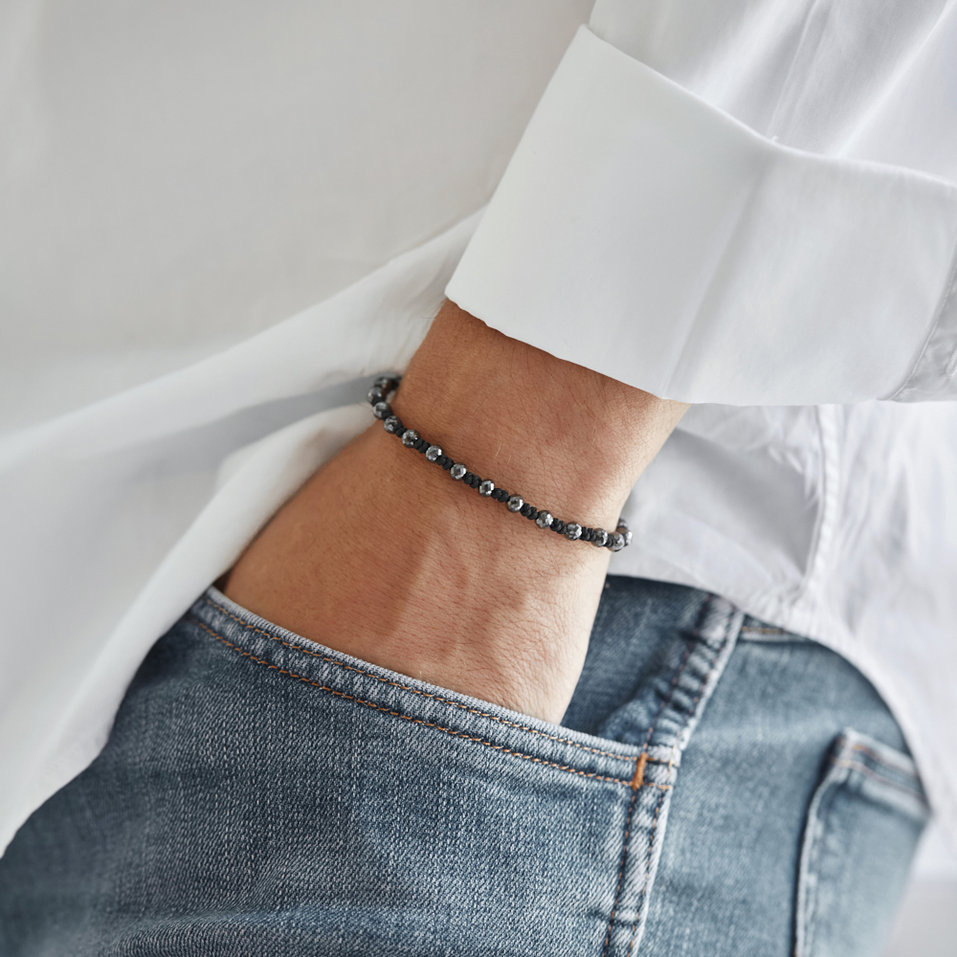 Náramek s černými diamanty Dark Night