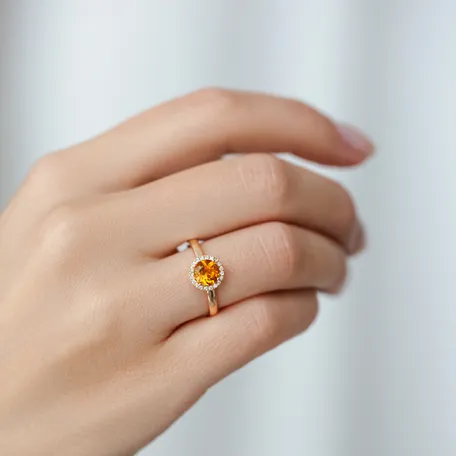 Prsten s rhodolitem a diamanty Violette