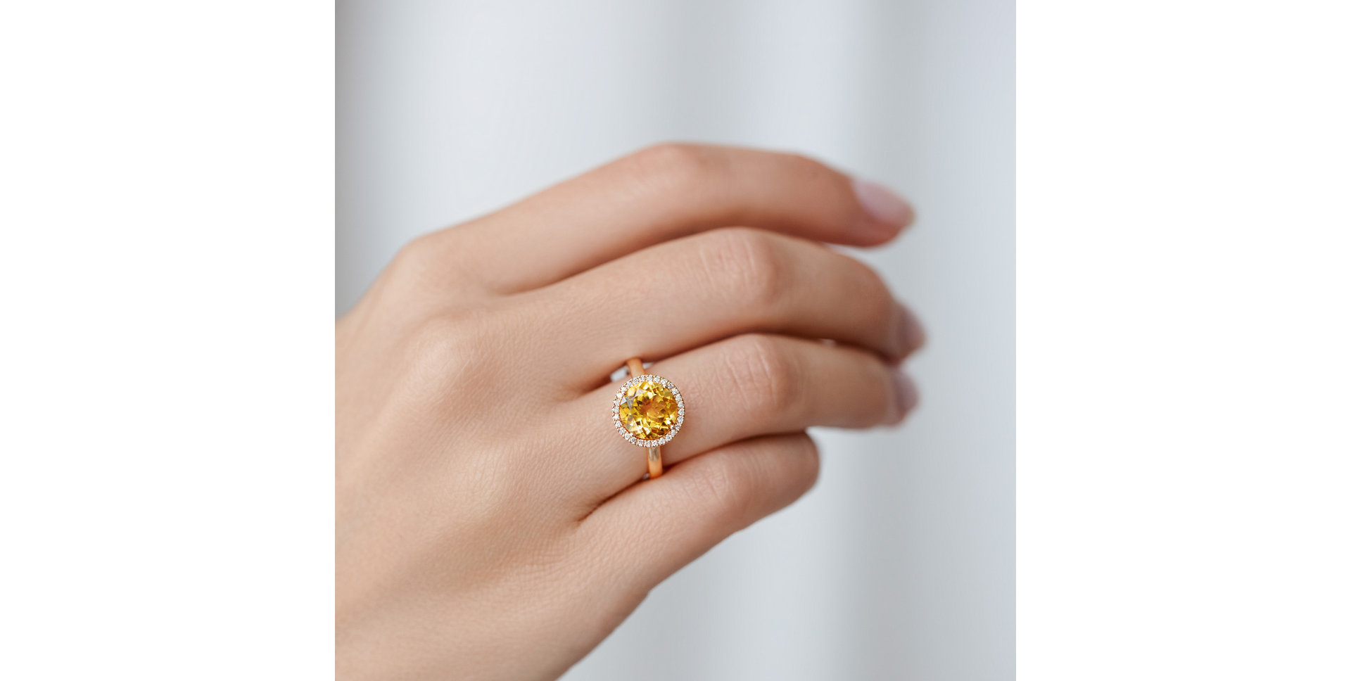 Prsten s morganitem a diamanty Violette