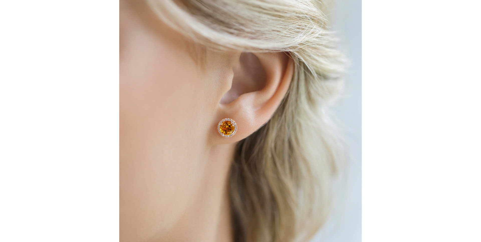 Náušnice s morganitem a diamanty Eternal Sunshine