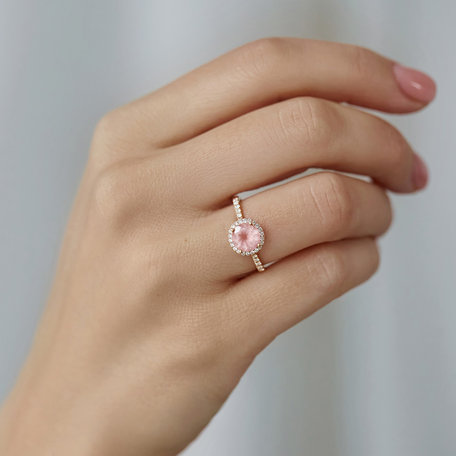 Prsten s morganitem a diamanty Noble Lagoon