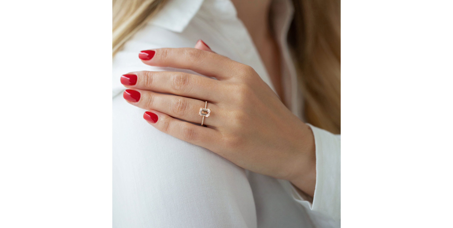 Prsten s rhodolitem a diamanty Perfect Promise