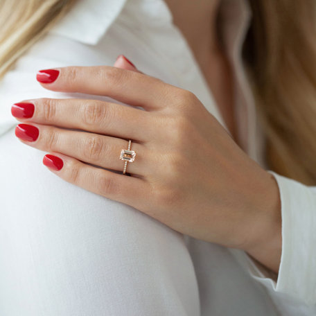Prsten s rhodolitem a diamanty Perfect Promise