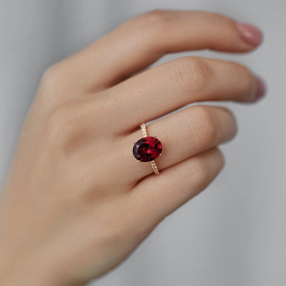 Prsten s turmalínem a diamanty Luxury Embrace