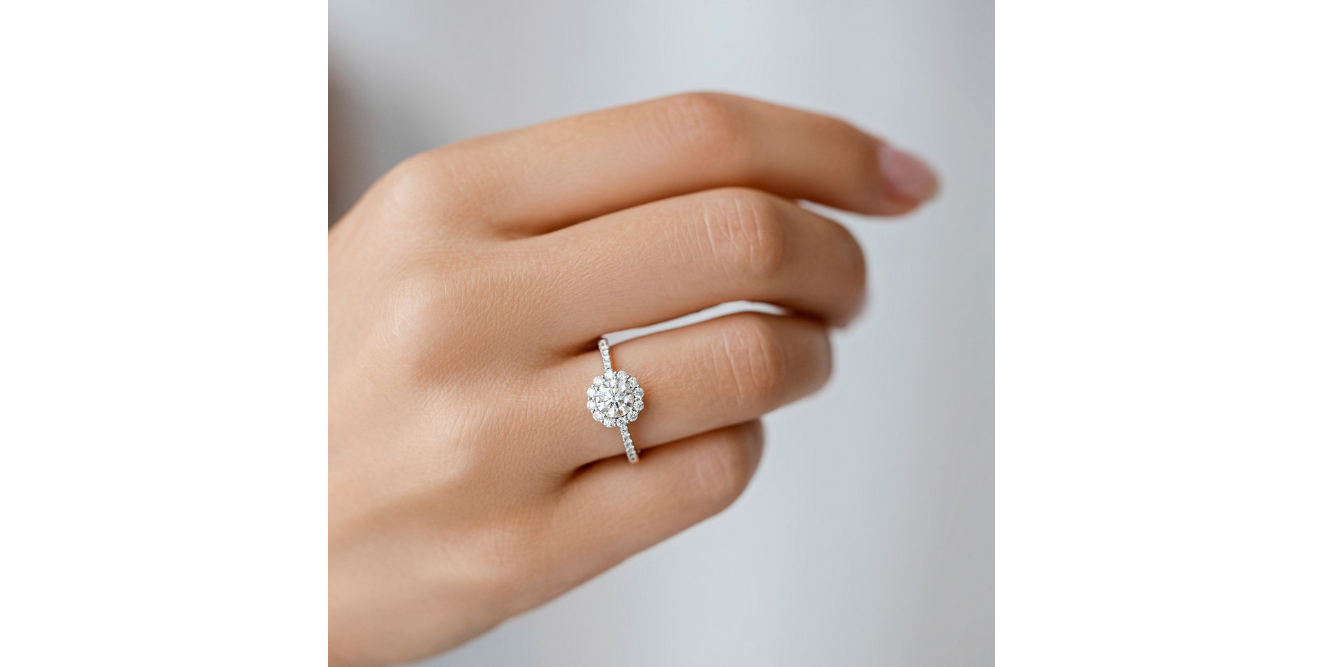 Prsten s modrým diamantem a bílými diamanty Dream Sparkle