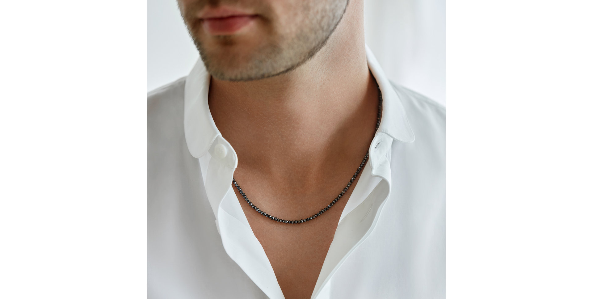 Náhrdelník s černými diamanty Bubbling Soap