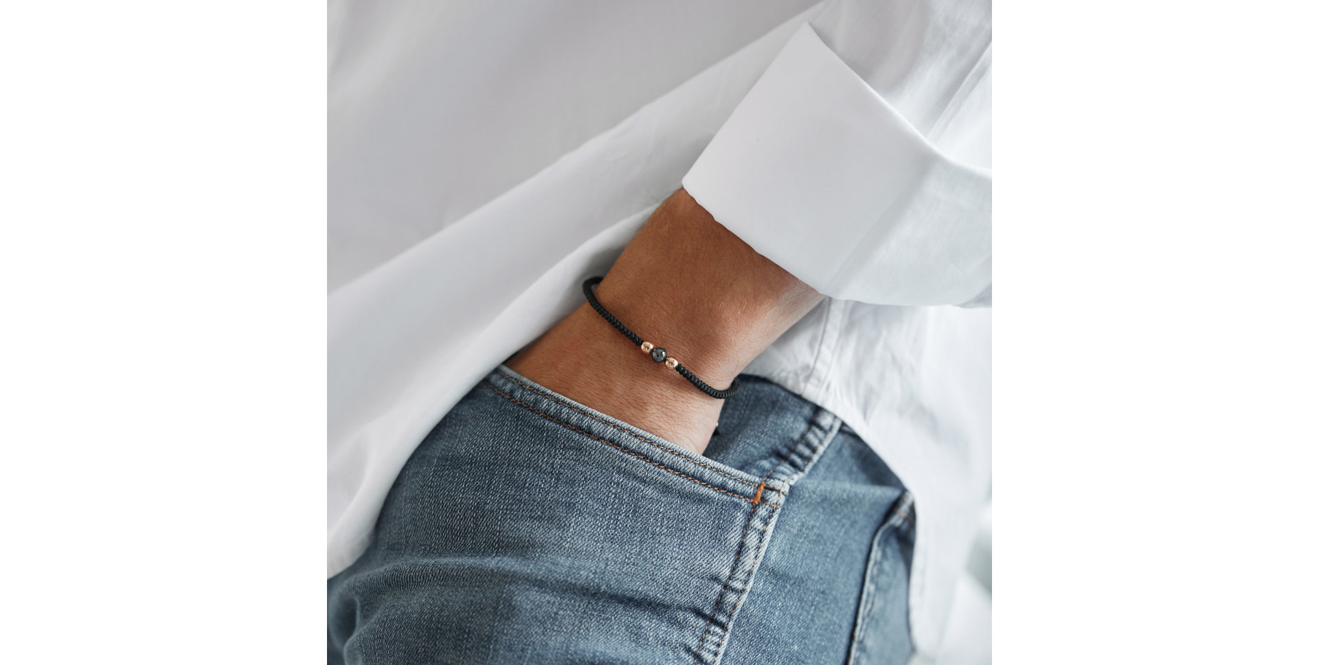 Náramek s černými diamanty Night Spell