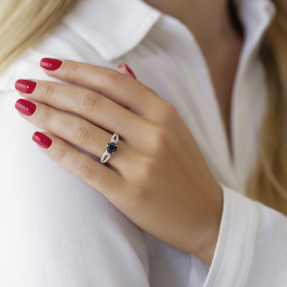 Prsten s safírem a diamanty Gentleman's Dream