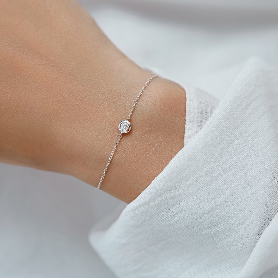 Náramek s diamantem Sparkling Dot