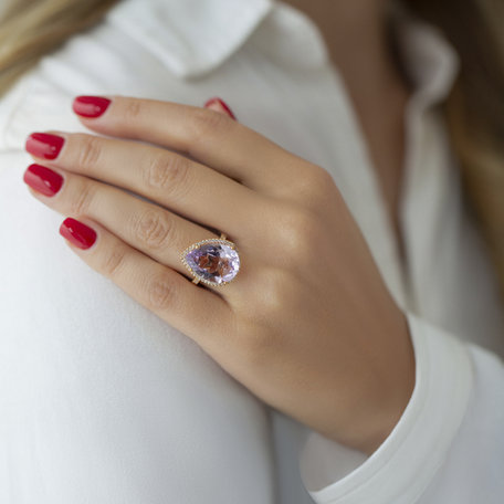 Prsten s ametystem a diamanty Sweet Almond