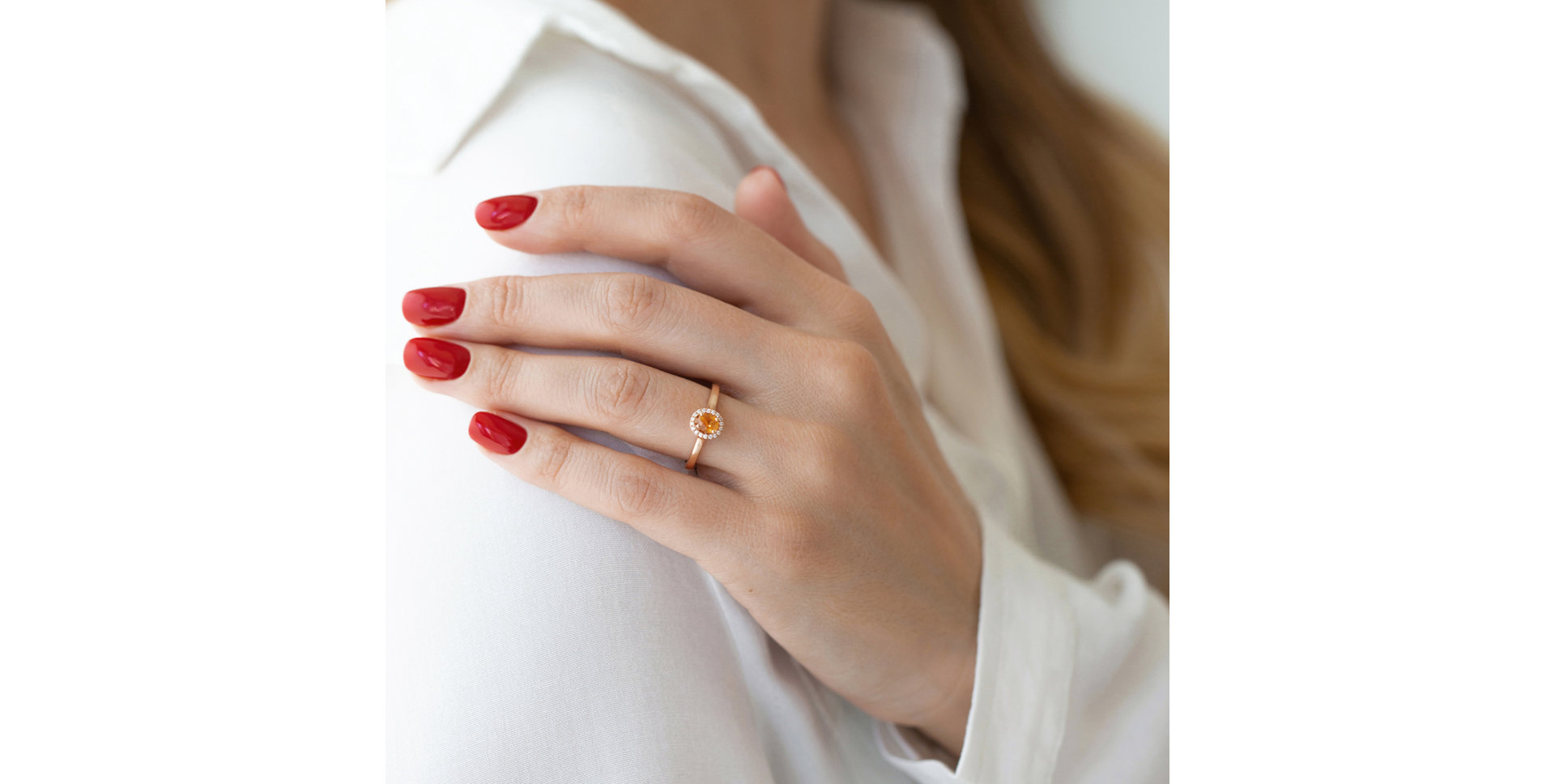 Prsten se safírem a diamanty Madison