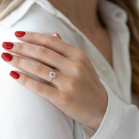 Prsten s safírem a diamanty Bridgette
