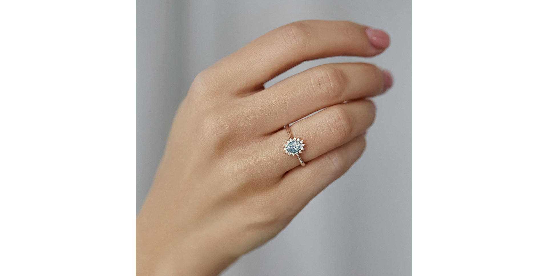 Prsten se safírem a diamanty Princess Sparkle