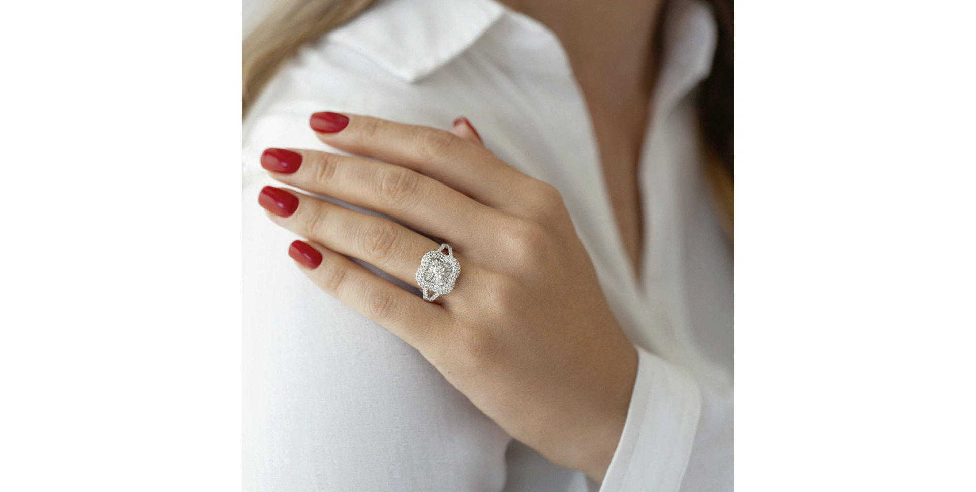 Prsten s diamanty Antic