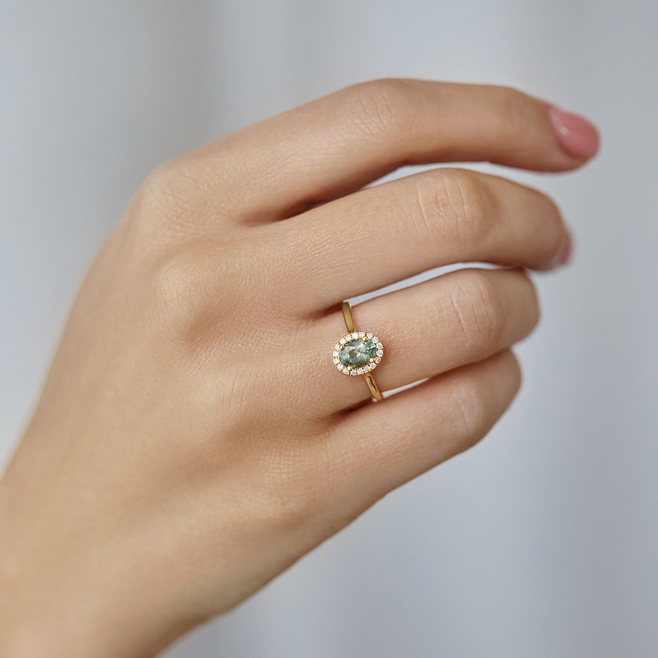 Prsten s safírem a diamanty Princess Wish