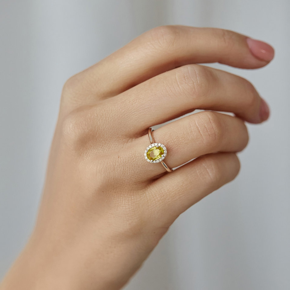 Prsten s safírem a diamanty Princess Wish