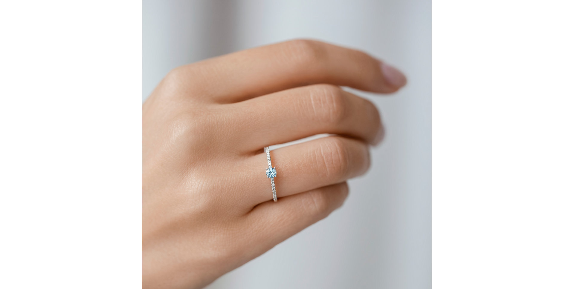 Prsten s safírem a diamanty Gem Simplicity