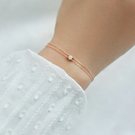 Náramek se zeleným diamantem Essential Shine