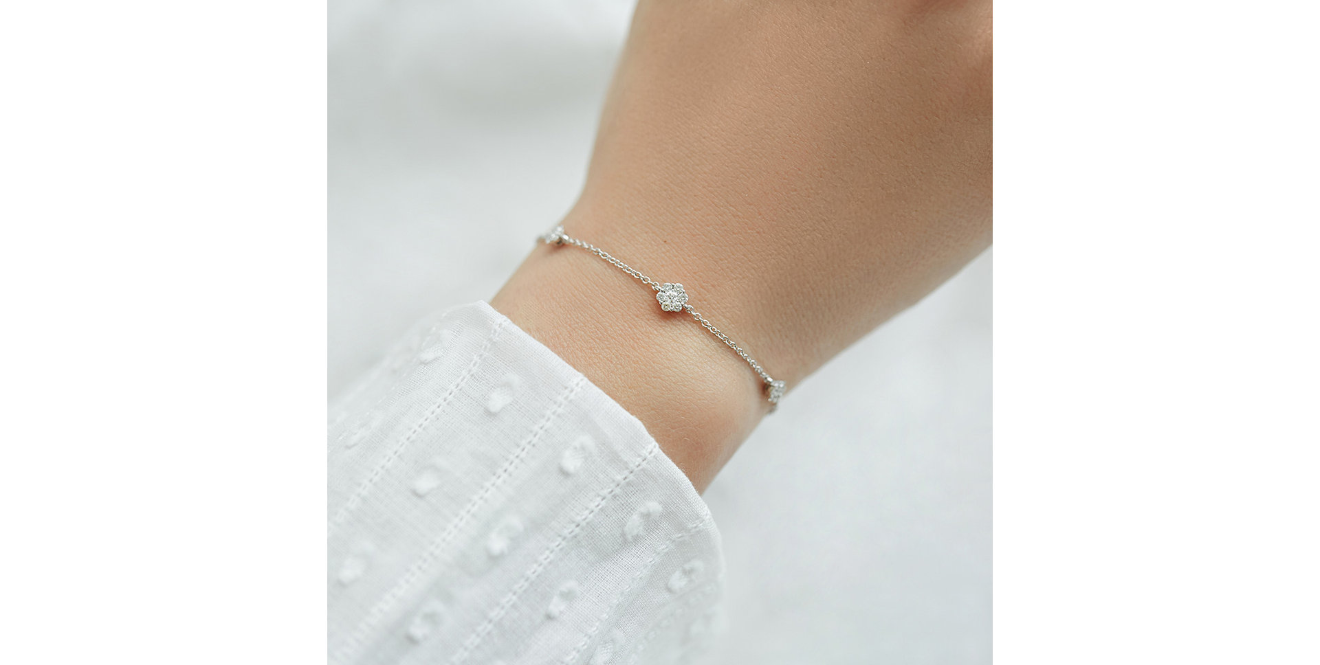 Náramek 14kt růžové zlato s diamantem Starlet Lady