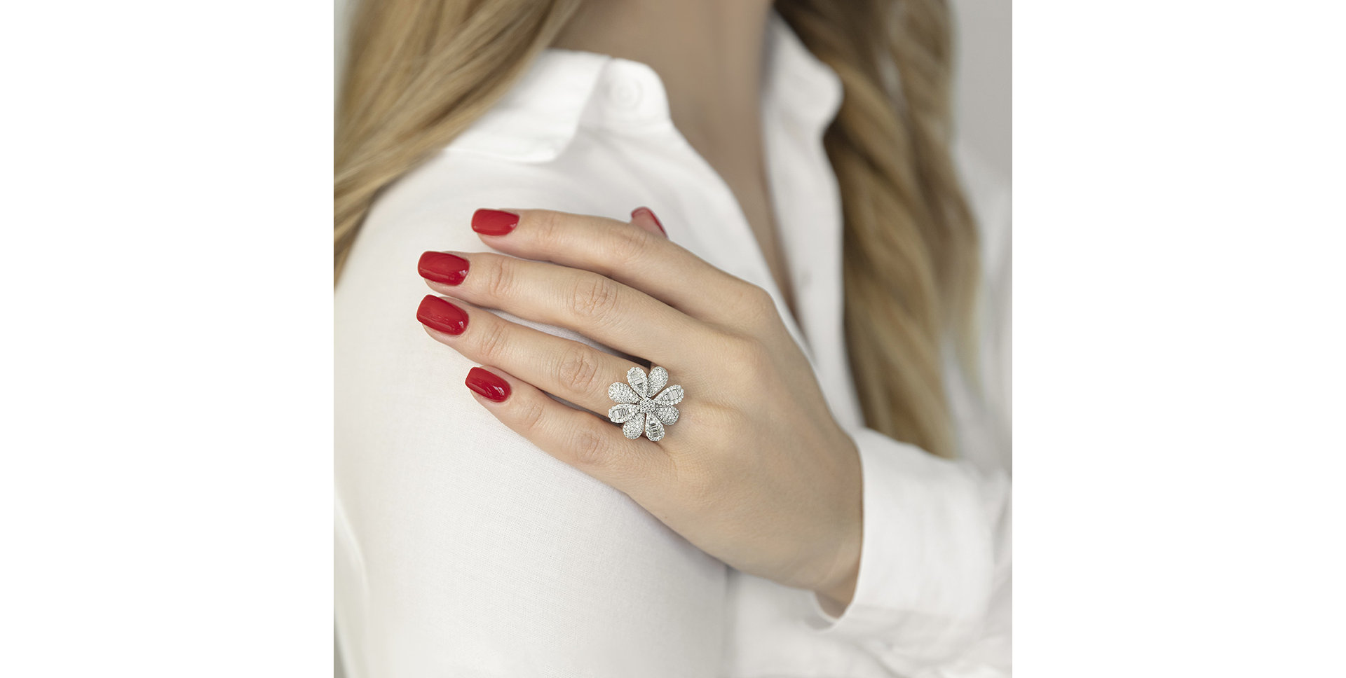 Prsten s diamanty Lucky Flower