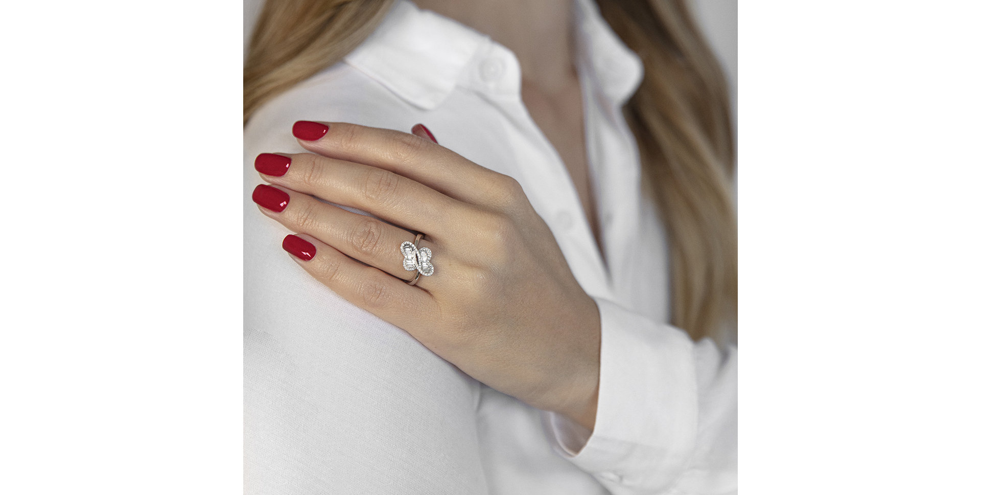 Prsten s diamanty Beautiful Butterfly